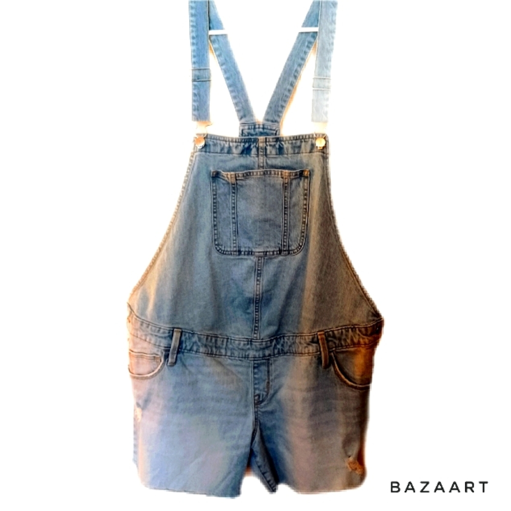 Isabel Maternity Overall Jean Shorts